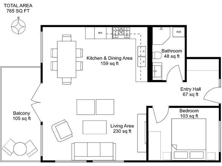 Modern Living Room Floor Plan